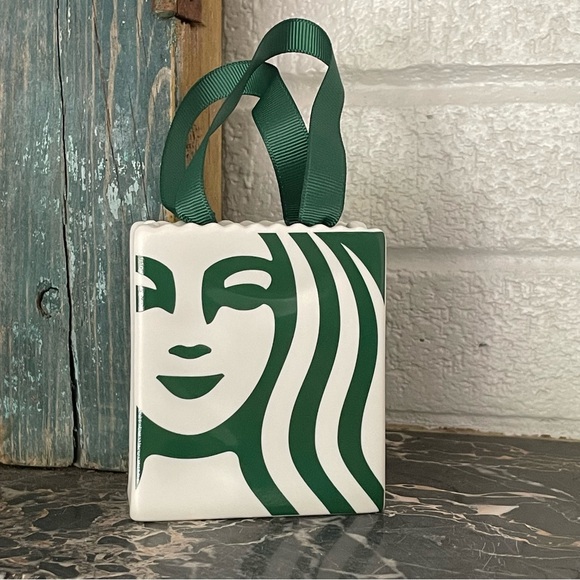 Starbucks Other - $10 SALE Ceramic Vintage Starbucks Bag Ornament Gift Card Holder Classic Logo